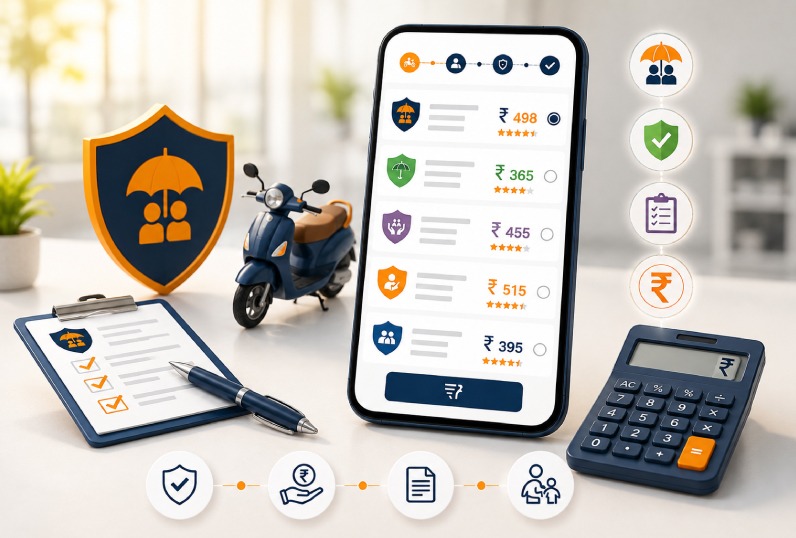 Insurance quote comparison screen